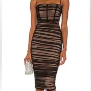Nookie Mecca Midi Dress in Black Size Large